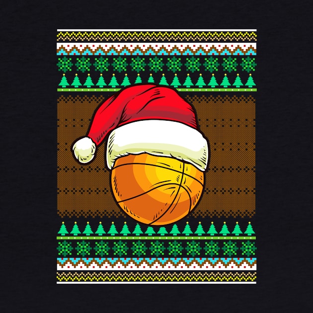 Funny Basketball for Men Boys Gift Ugly Christmas Design by Dr_Squirrel